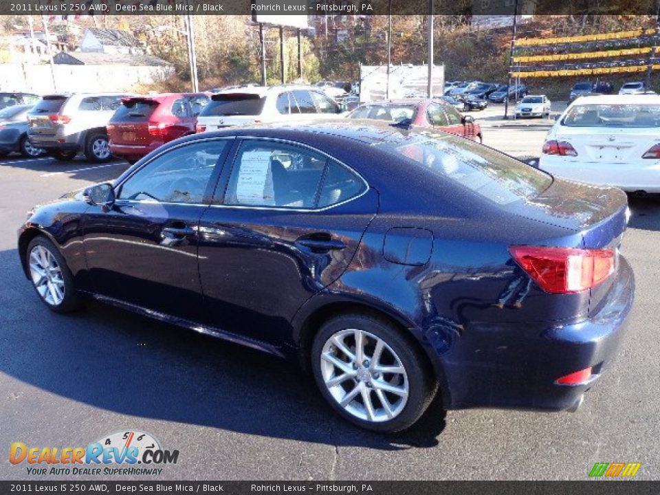 2011 Lexus IS 250 AWD Deep Sea Blue Mica / Black Photo #9
