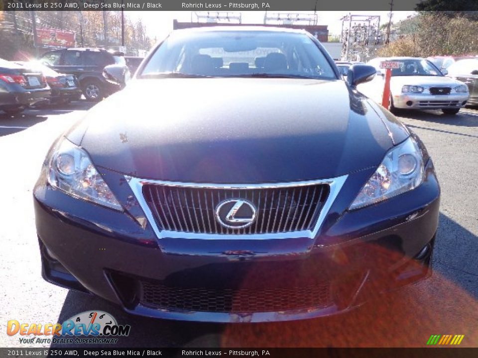 2011 Lexus IS 250 AWD Deep Sea Blue Mica / Black Photo #13