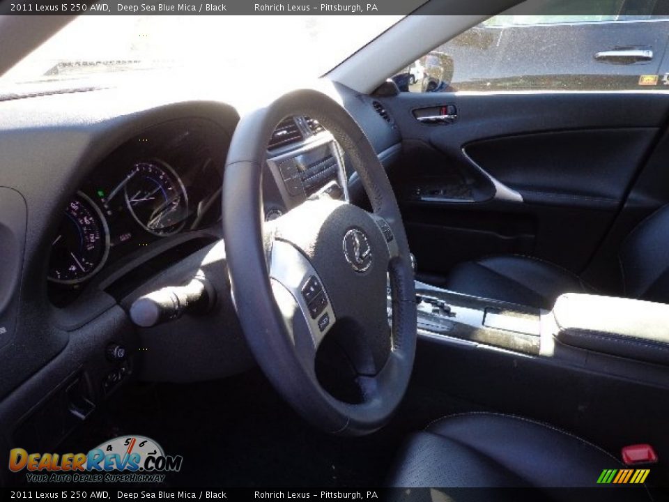 2011 Lexus IS 250 AWD Deep Sea Blue Mica / Black Photo #18