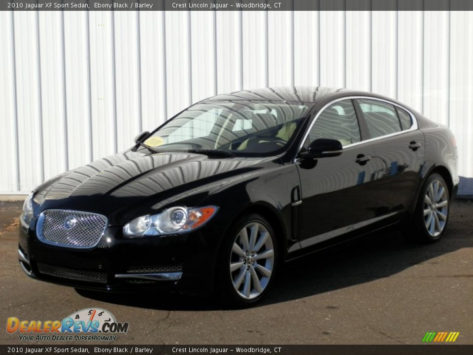 2010 Jaguar XF Sport Sedan Ebony Black / Barley Photo #1