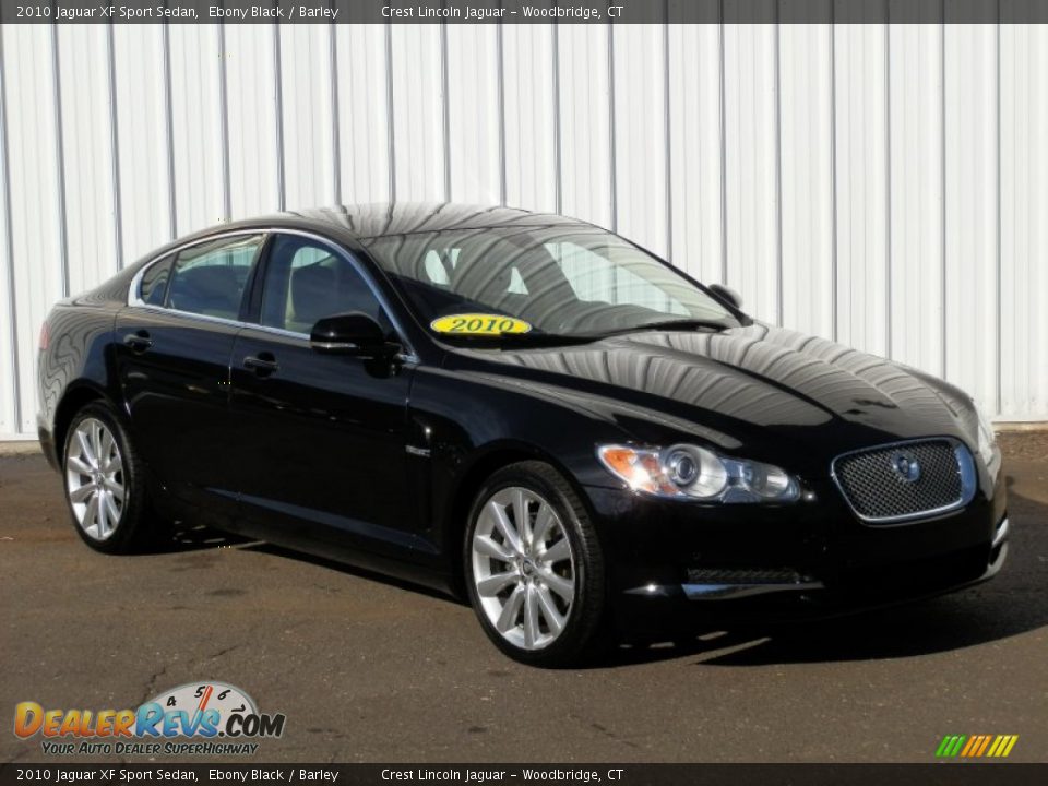 2010 Jaguar XF Sport Sedan Ebony Black / Barley Photo #3