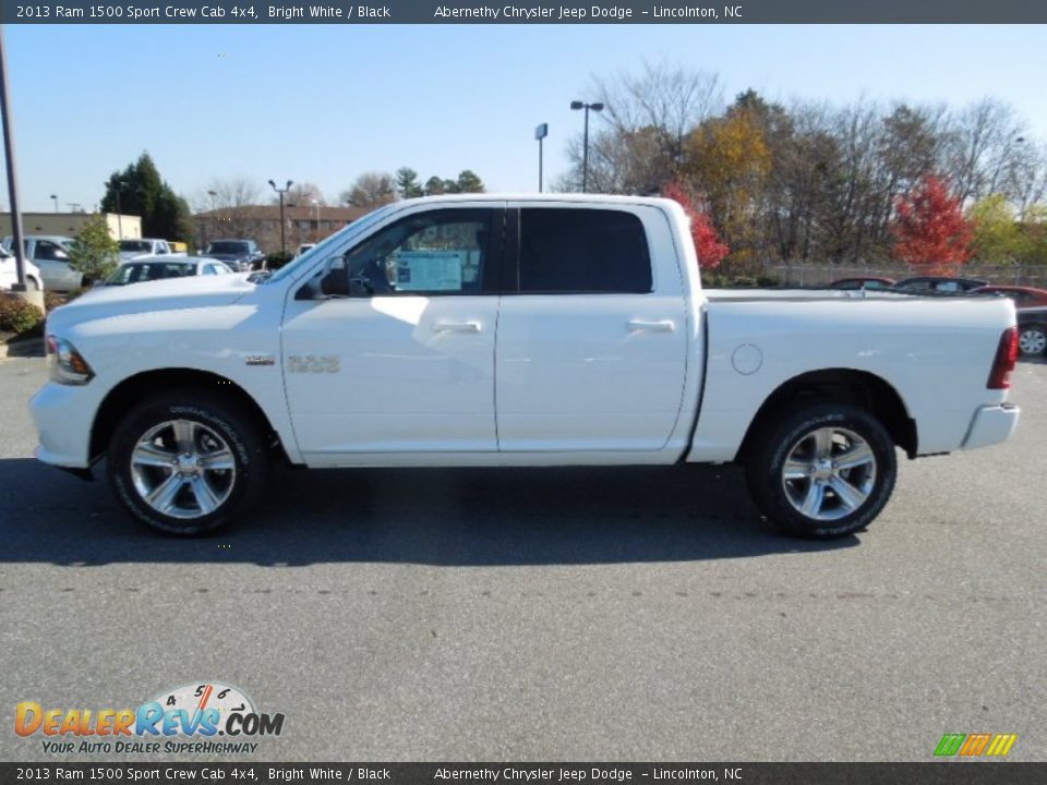 2013 Ram 1500 Sport Crew Cab 4x4 Bright White / Black Photo #3