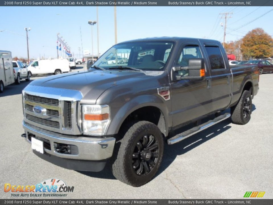 2008 Ford F250 Super Duty XLT Crew Cab 4x4 Dark Shadow Grey Metallic / Medium Stone Photo #1