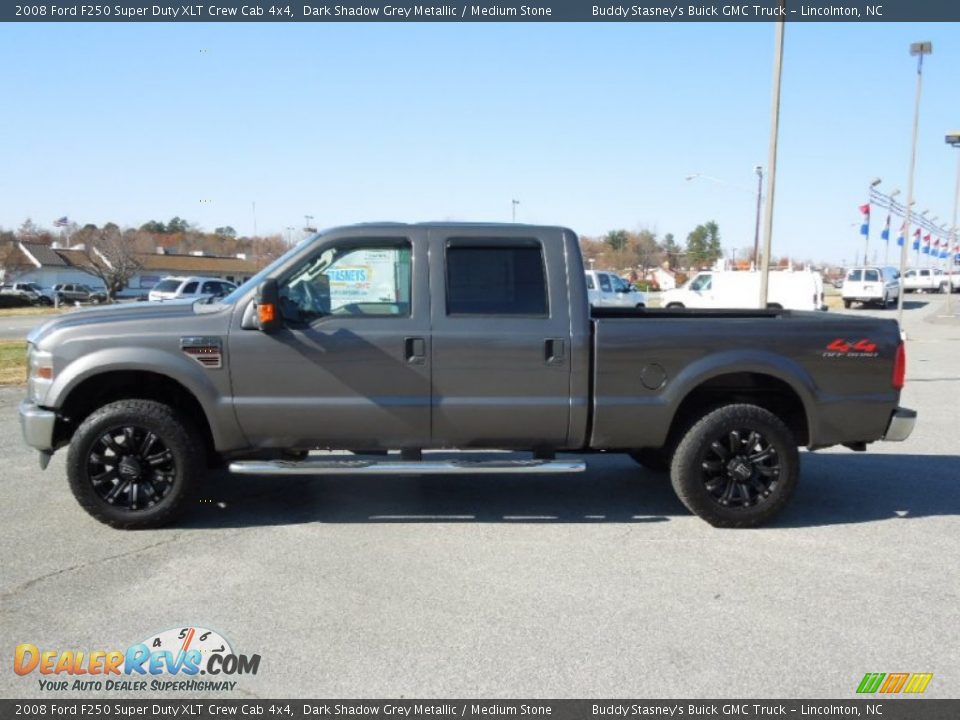 2008 Ford F250 Super Duty XLT Crew Cab 4x4 Dark Shadow Grey Metallic / Medium Stone Photo #2