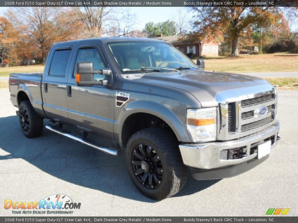 2008 Ford F250 Super Duty XLT Crew Cab 4x4 Dark Shadow Grey Metallic / Medium Stone Photo #3