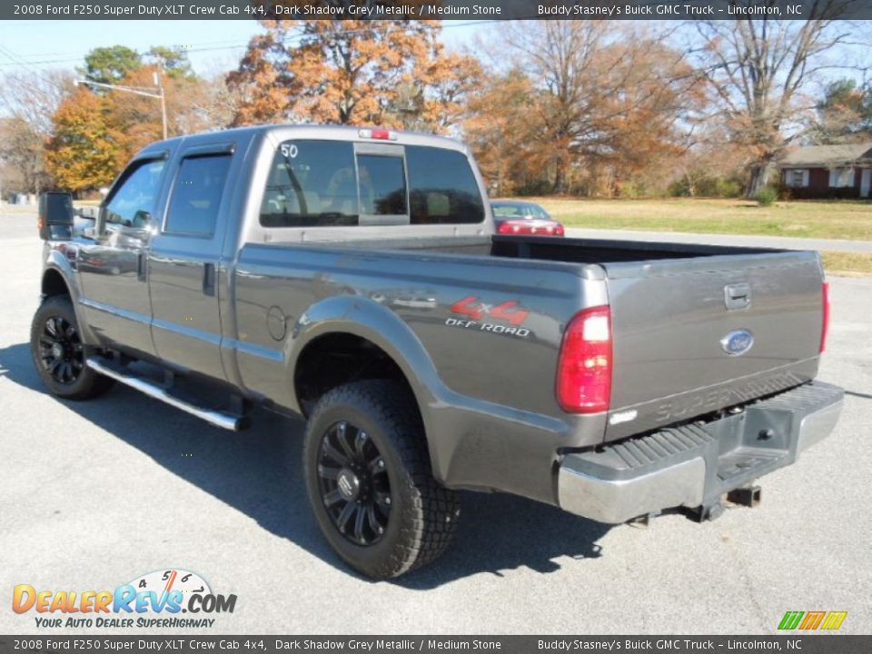 2008 Ford F250 Super Duty XLT Crew Cab 4x4 Dark Shadow Grey Metallic / Medium Stone Photo #4