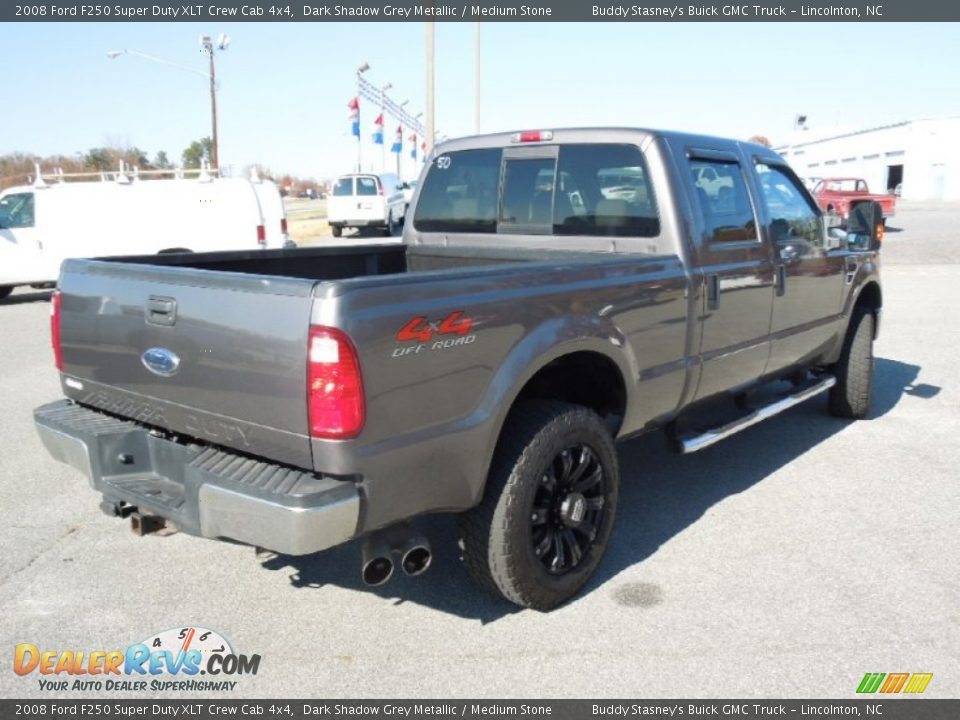 2008 Ford F250 Super Duty XLT Crew Cab 4x4 Dark Shadow Grey Metallic / Medium Stone Photo #6