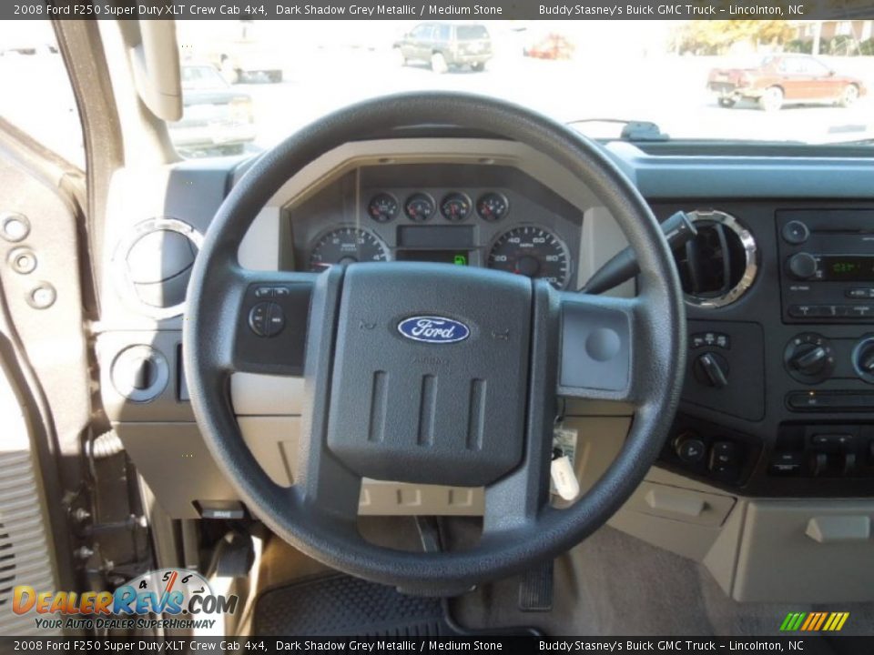 2008 Ford F250 Super Duty XLT Crew Cab 4x4 Dark Shadow Grey Metallic / Medium Stone Photo #17