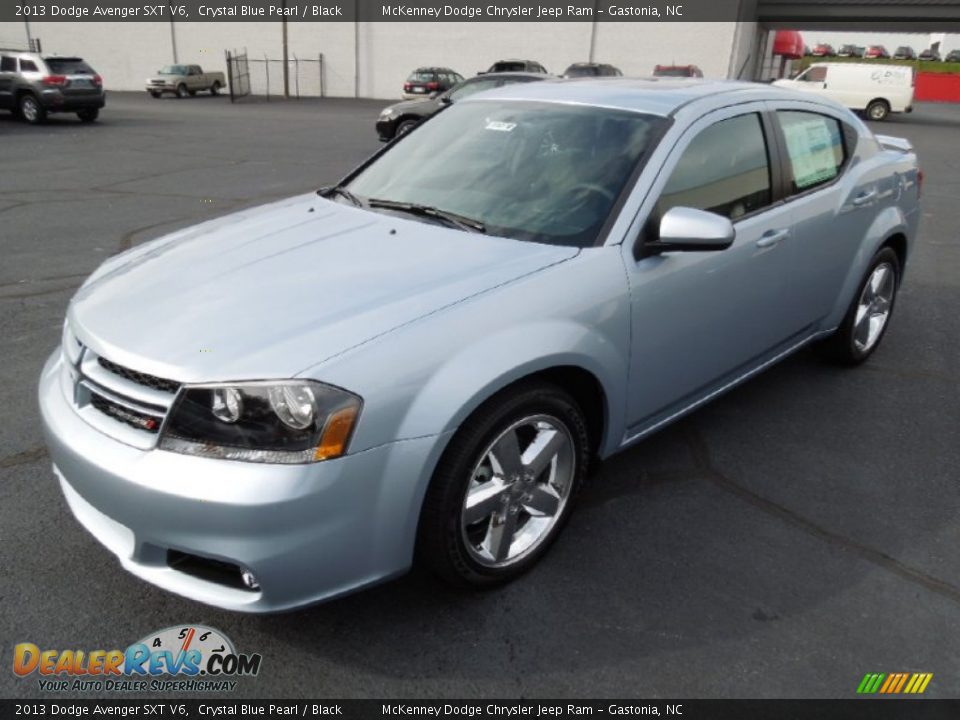 2013 Dodge Avenger SXT V6 Crystal Blue Pearl / Black Photo #2