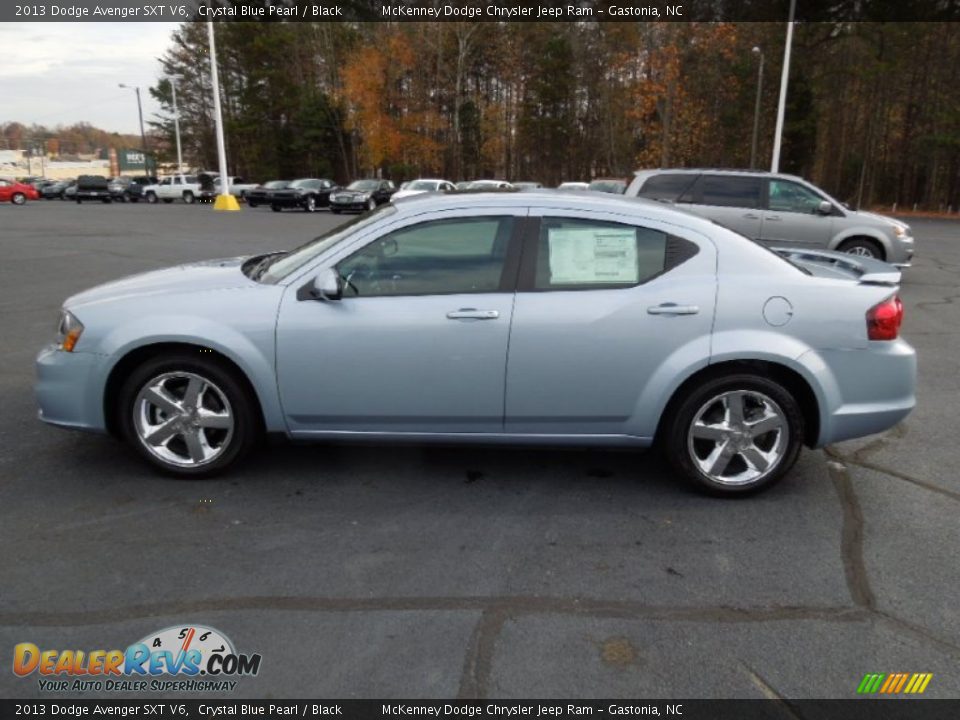 2013 Dodge Avenger SXT V6 Crystal Blue Pearl / Black Photo #3