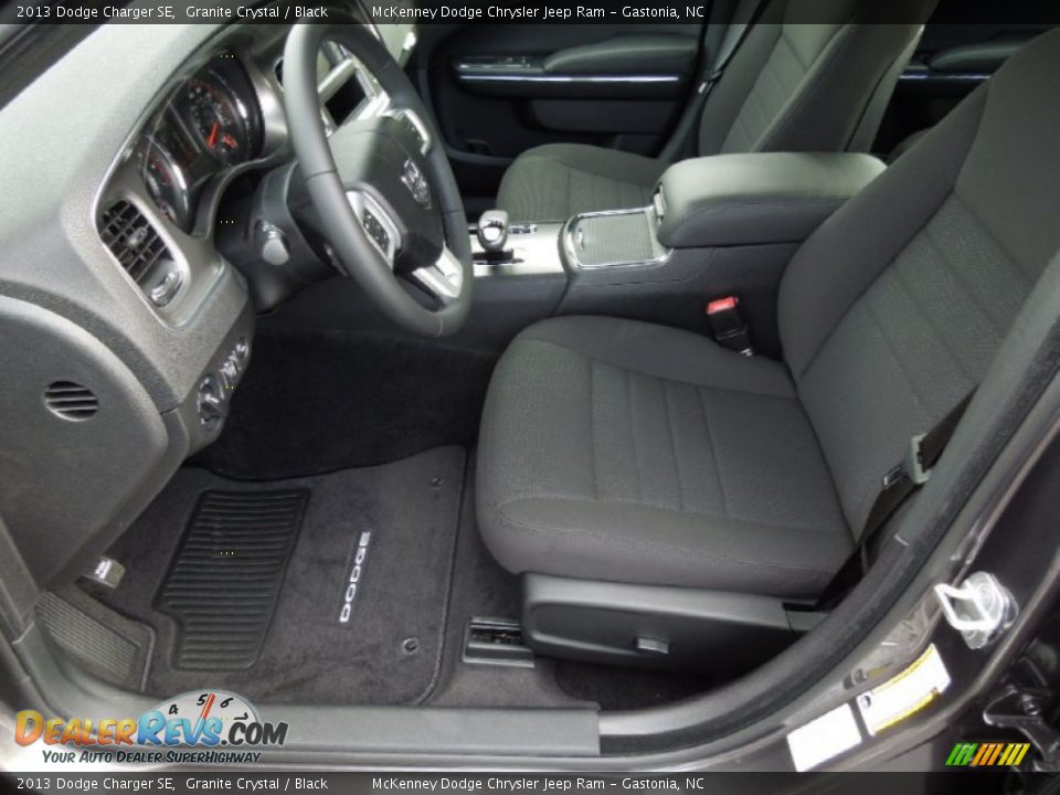 Black Interior - 2013 Dodge Charger SE Photo #8