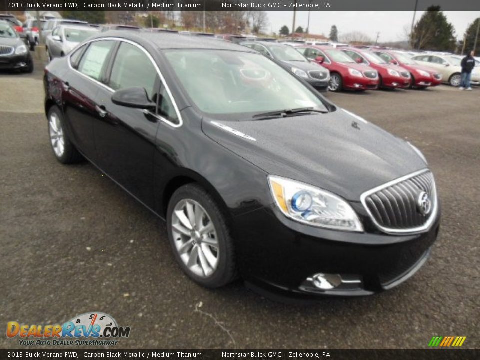2013 Buick Verano FWD Carbon Black Metallic / Medium Titanium Photo #4