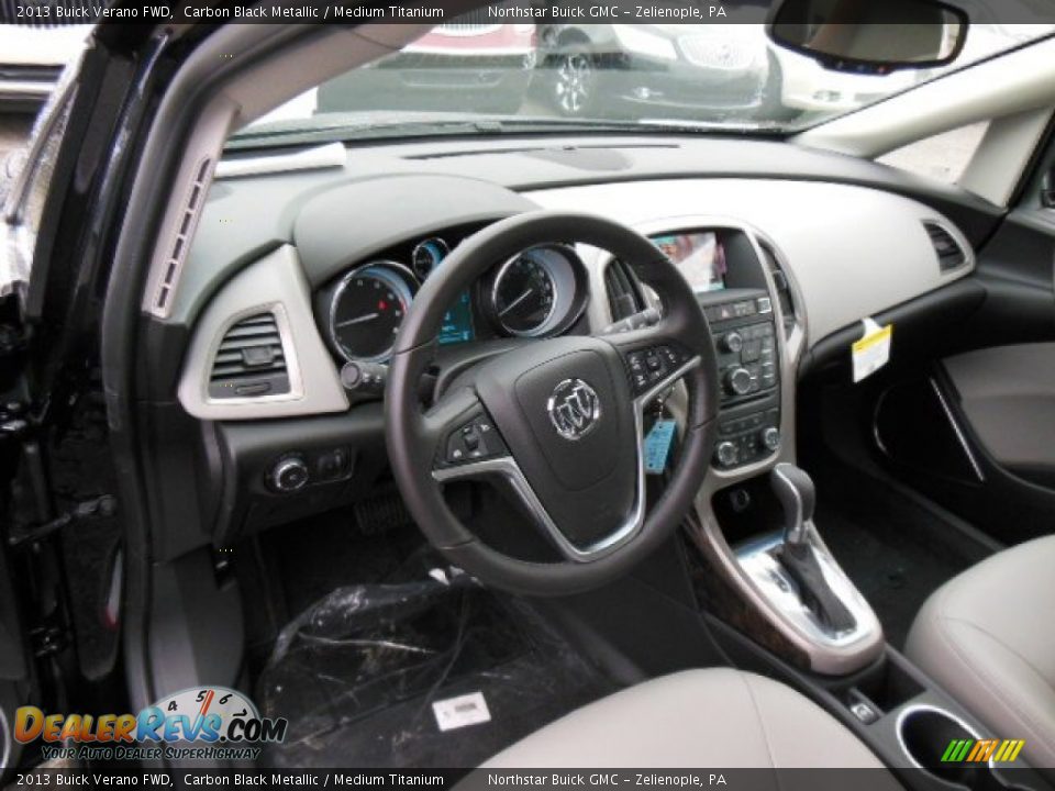 2013 Buick Verano FWD Carbon Black Metallic / Medium Titanium Photo #10