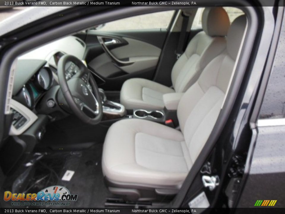 2013 Buick Verano FWD Carbon Black Metallic / Medium Titanium Photo #11