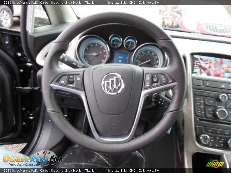 2013 Buick Verano FWD Carbon Black Metallic / Medium Titanium Photo #18