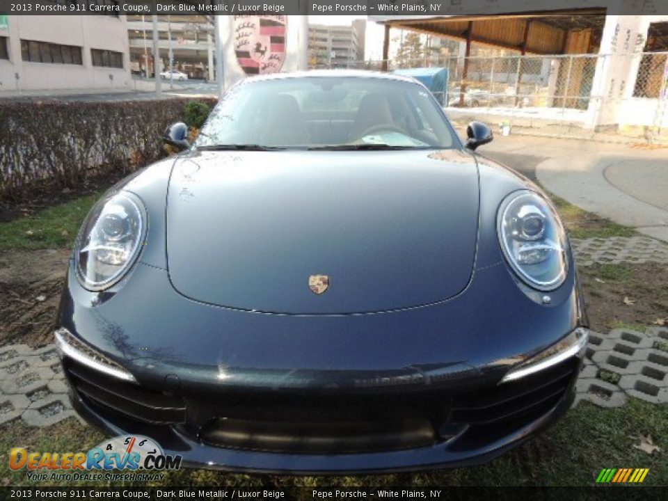 2013 Porsche 911 Carrera Coupe Dark Blue Metallic / Luxor Beige Photo #2