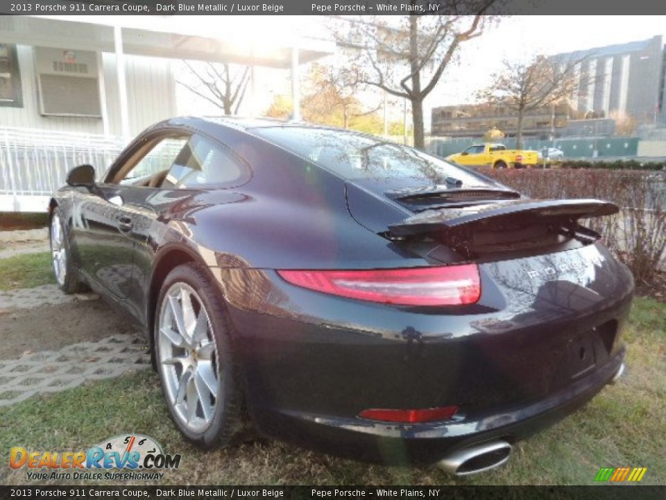 2013 Porsche 911 Carrera Coupe Dark Blue Metallic / Luxor Beige Photo #6