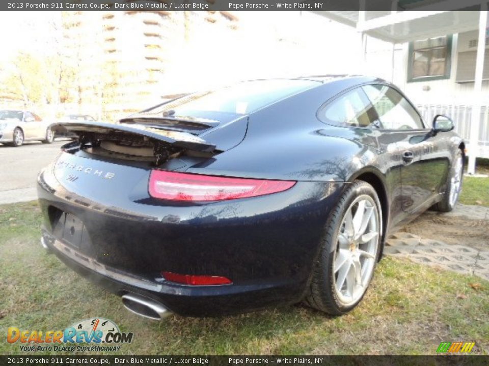 2013 Porsche 911 Carrera Coupe Dark Blue Metallic / Luxor Beige Photo #8