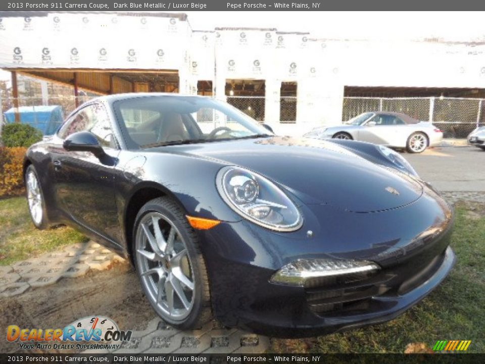 2013 Porsche 911 Carrera Coupe Dark Blue Metallic / Luxor Beige Photo #11