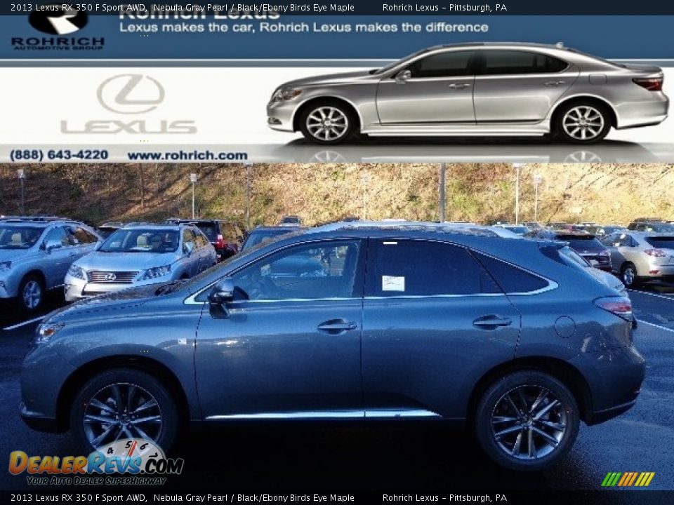2013 Lexus RX 350 F Sport AWD Nebula Gray Pearl / Black/Ebony Birds Eye Maple Photo #1