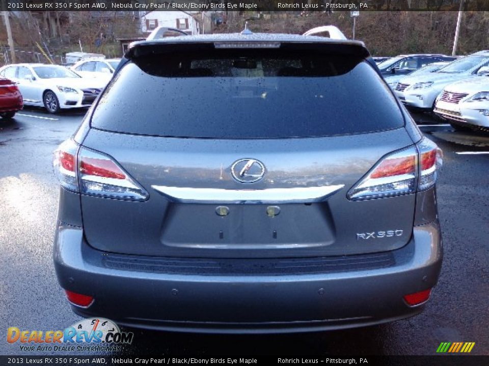 2013 Lexus RX 350 F Sport AWD Nebula Gray Pearl / Black/Ebony Birds Eye Maple Photo #3