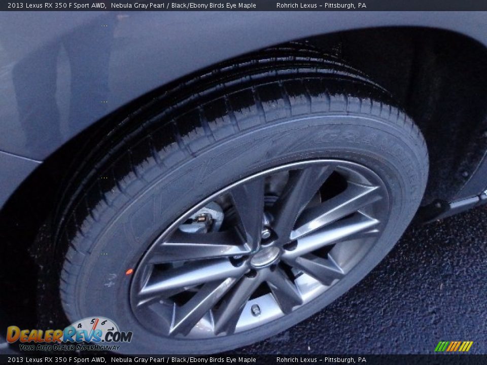 2013 Lexus RX 350 F Sport AWD Nebula Gray Pearl / Black/Ebony Birds Eye Maple Photo #9