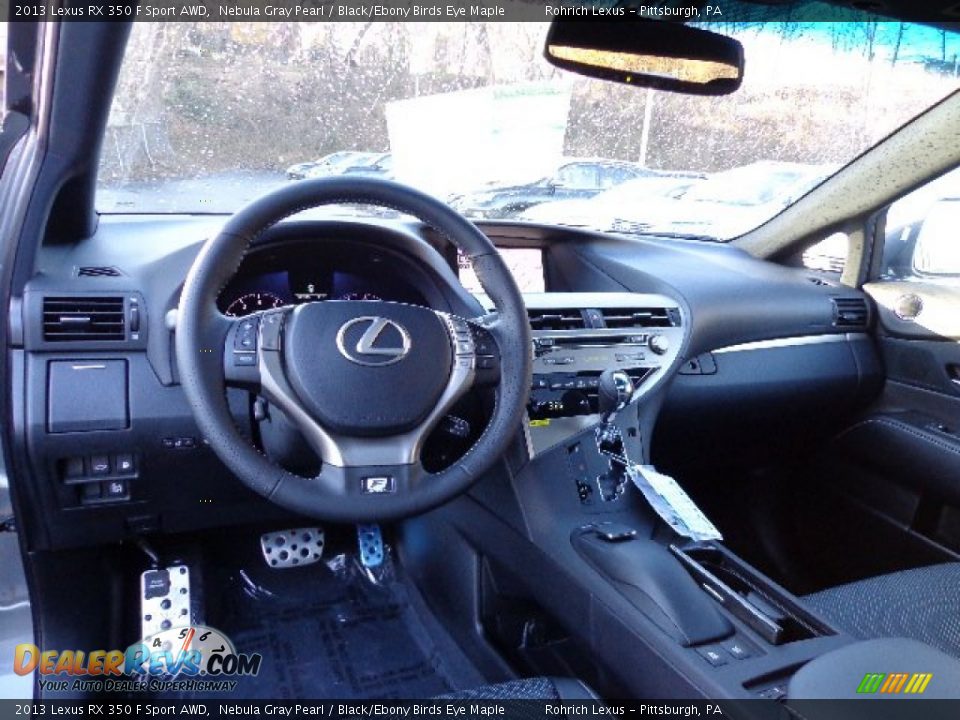 2013 Lexus RX 350 F Sport AWD Nebula Gray Pearl / Black/Ebony Birds Eye Maple Photo #12