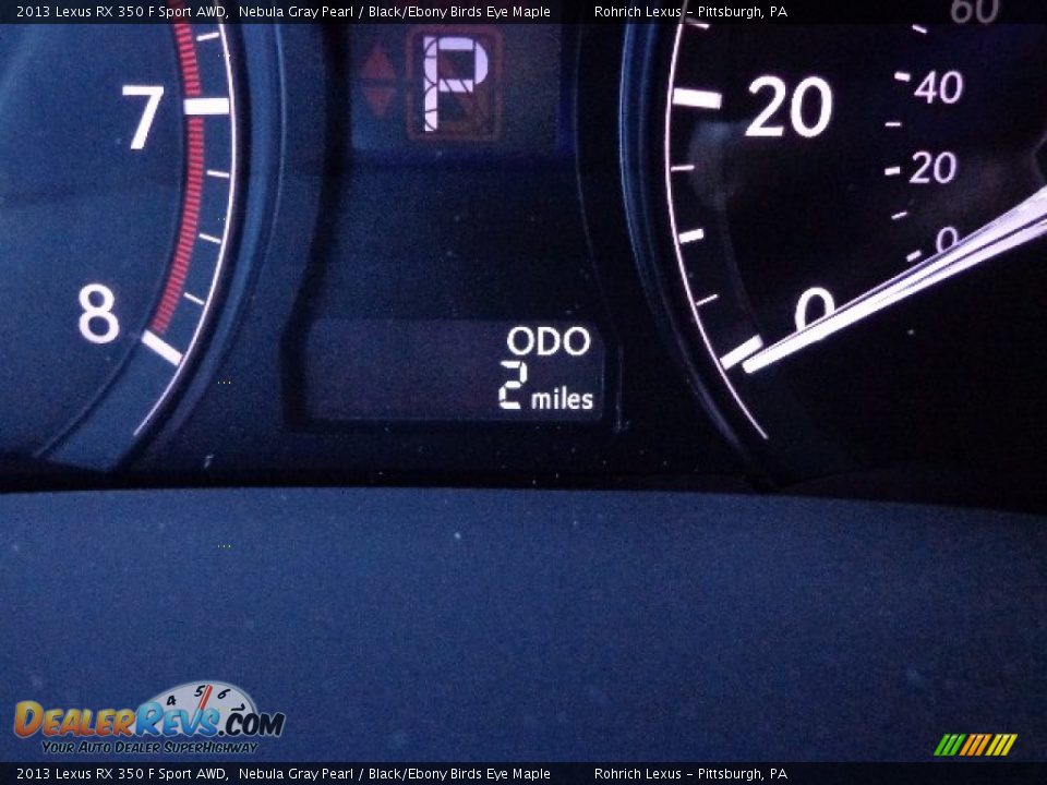 2013 Lexus RX 350 F Sport AWD Nebula Gray Pearl / Black/Ebony Birds Eye Maple Photo #19