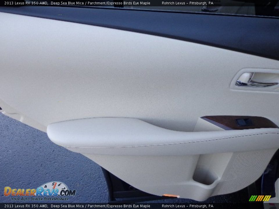 2013 Lexus RX 350 AWD Deep Sea Blue Mica / Parchment/Espresso Birds Eye Maple Photo #13