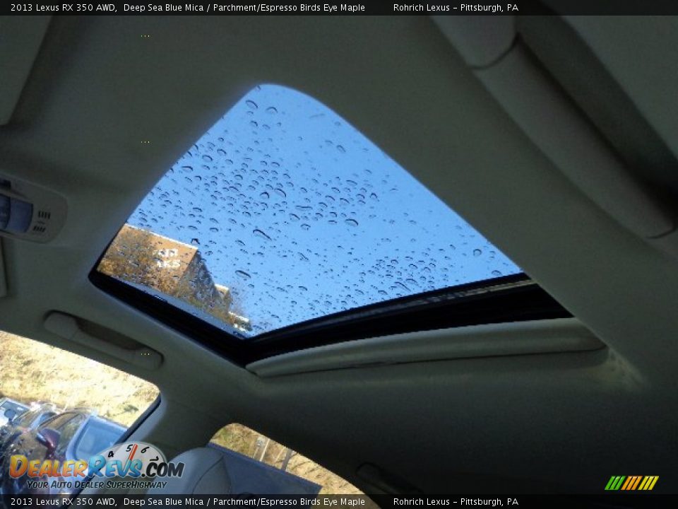 2013 Lexus RX 350 AWD Deep Sea Blue Mica / Parchment/Espresso Birds Eye Maple Photo #15
