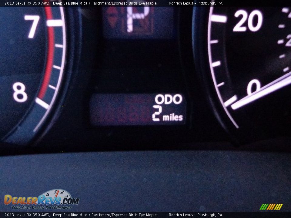 2013 Lexus RX 350 AWD Deep Sea Blue Mica / Parchment/Espresso Birds Eye Maple Photo #18