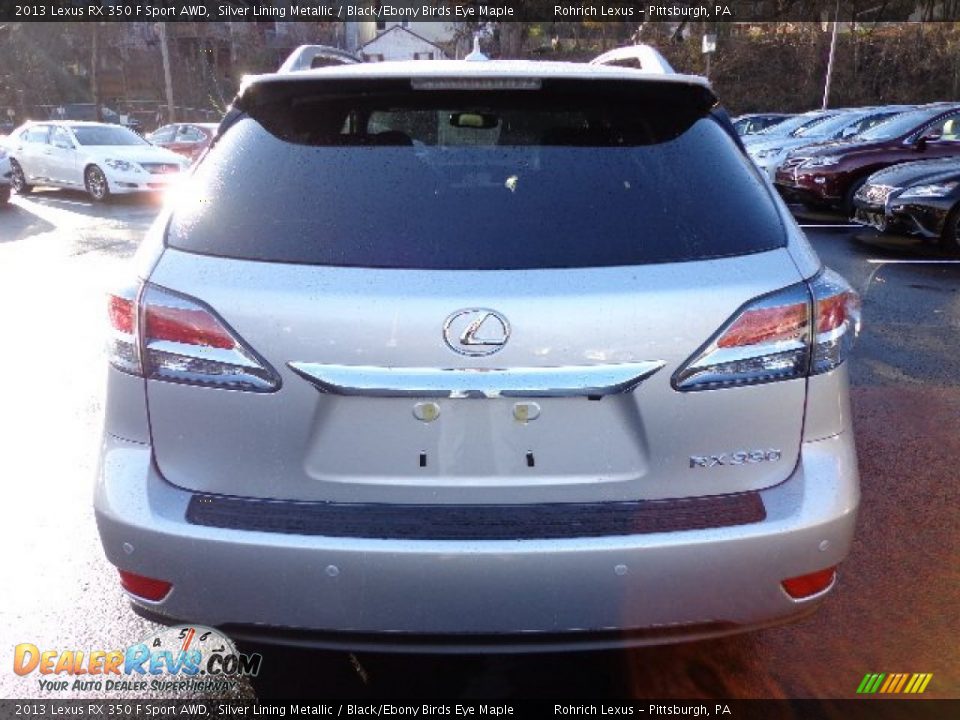 2013 Lexus RX 350 F Sport AWD Silver Lining Metallic / Black/Ebony Birds Eye Maple Photo #3