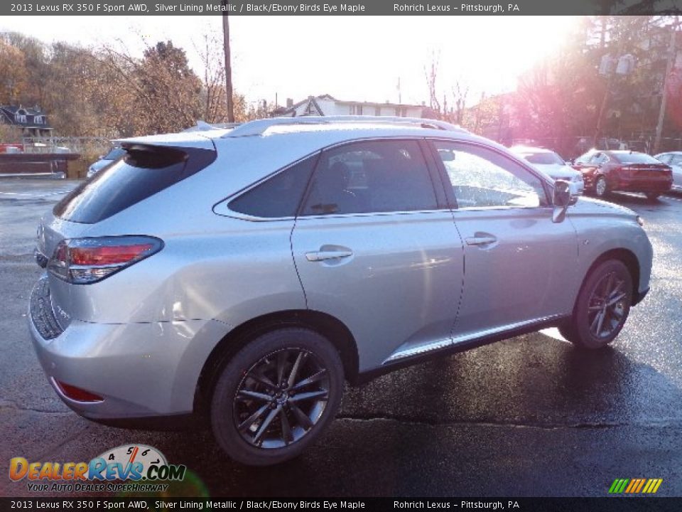 2013 Lexus RX 350 F Sport AWD Silver Lining Metallic / Black/Ebony Birds Eye Maple Photo #4