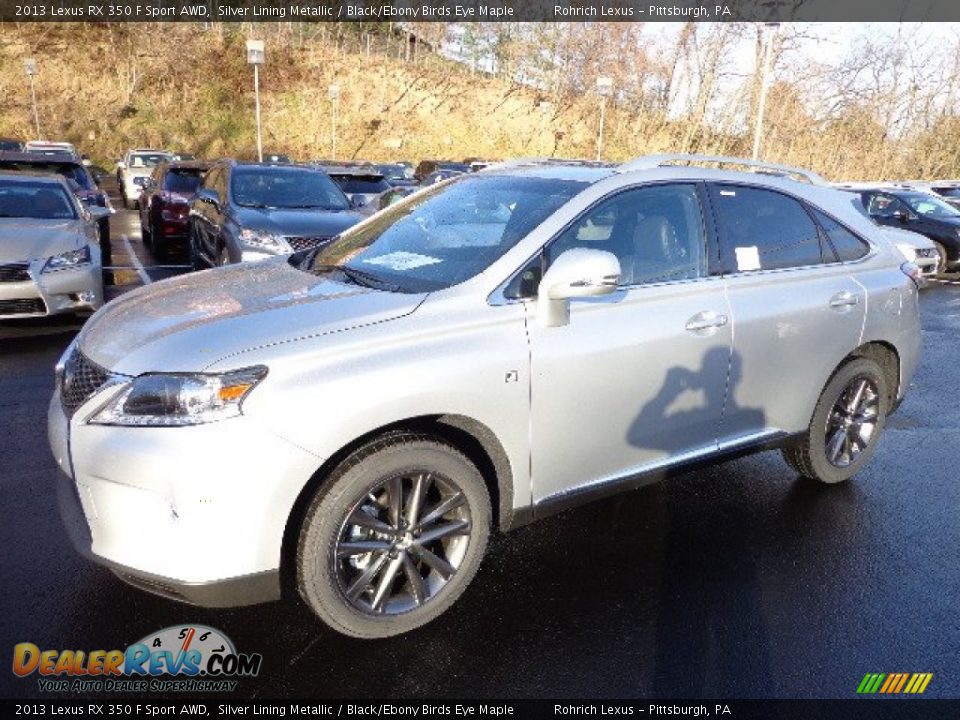 2013 Lexus RX 350 F Sport AWD Silver Lining Metallic / Black/Ebony Birds Eye Maple Photo #8