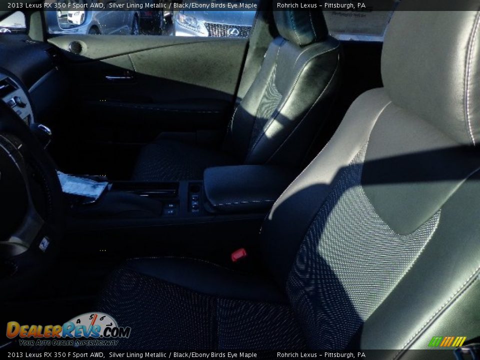 2013 Lexus RX 350 F Sport AWD Silver Lining Metallic / Black/Ebony Birds Eye Maple Photo #10