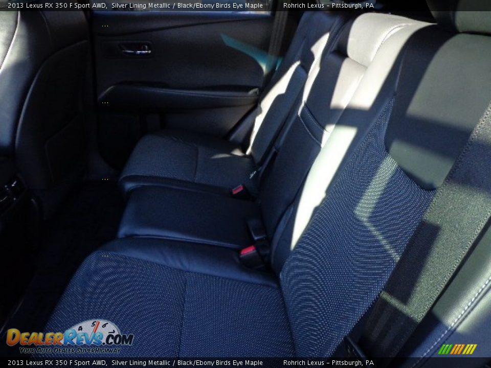2013 Lexus RX 350 F Sport AWD Silver Lining Metallic / Black/Ebony Birds Eye Maple Photo #11