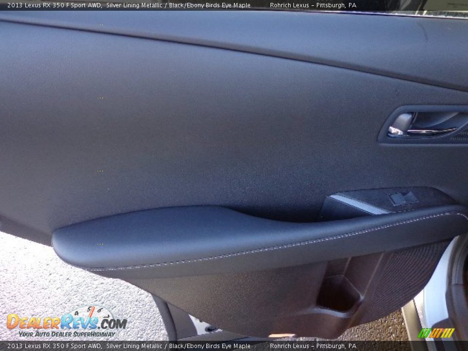 2013 Lexus RX 350 F Sport AWD Silver Lining Metallic / Black/Ebony Birds Eye Maple Photo #13
