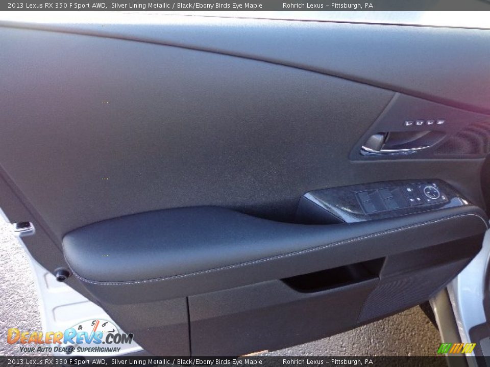 2013 Lexus RX 350 F Sport AWD Silver Lining Metallic / Black/Ebony Birds Eye Maple Photo #14