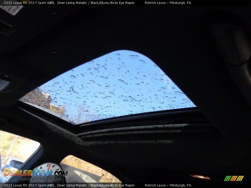 2013 Lexus RX 350 F Sport AWD Silver Lining Metallic / Black/Ebony Birds Eye Maple Photo #15