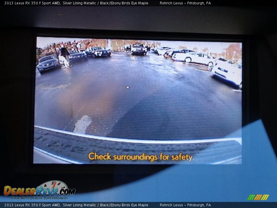 2013 Lexus RX 350 F Sport AWD Silver Lining Metallic / Black/Ebony Birds Eye Maple Photo #17