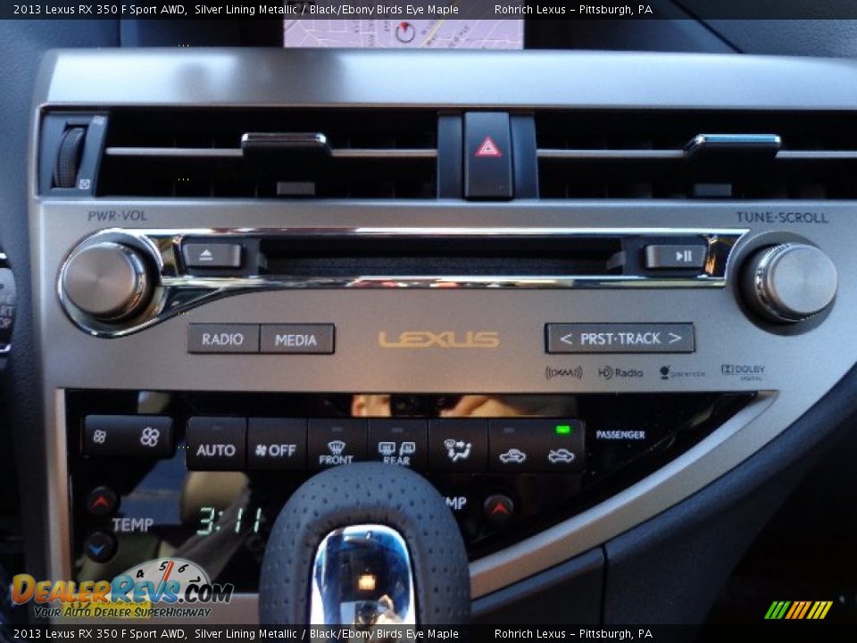 2013 Lexus RX 350 F Sport AWD Silver Lining Metallic / Black/Ebony Birds Eye Maple Photo #18
