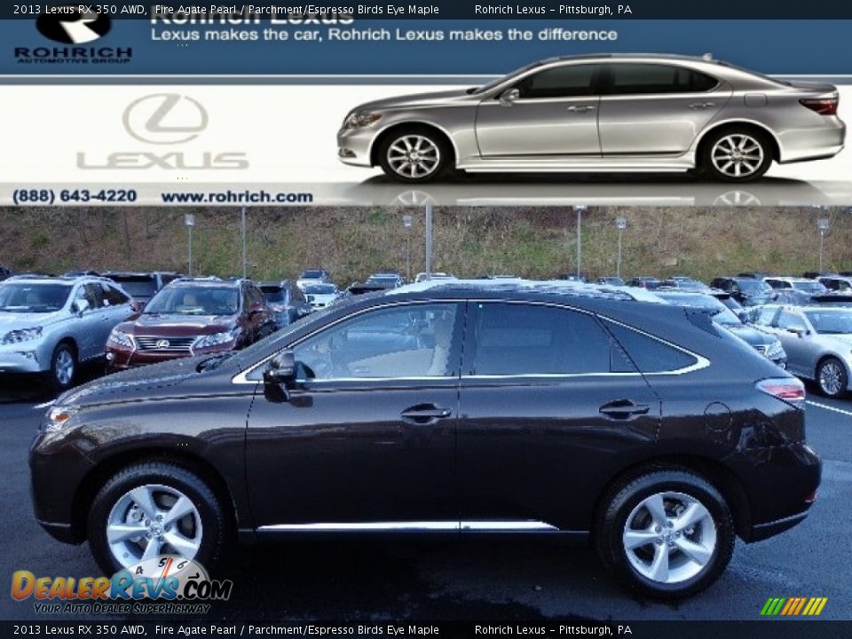 2013 Lexus RX 350 AWD Fire Agate Pearl / Parchment/Espresso Birds Eye Maple Photo #1