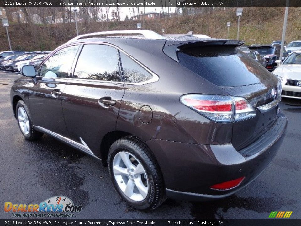 2013 Lexus RX 350 AWD Fire Agate Pearl / Parchment/Espresso Birds Eye Maple Photo #2