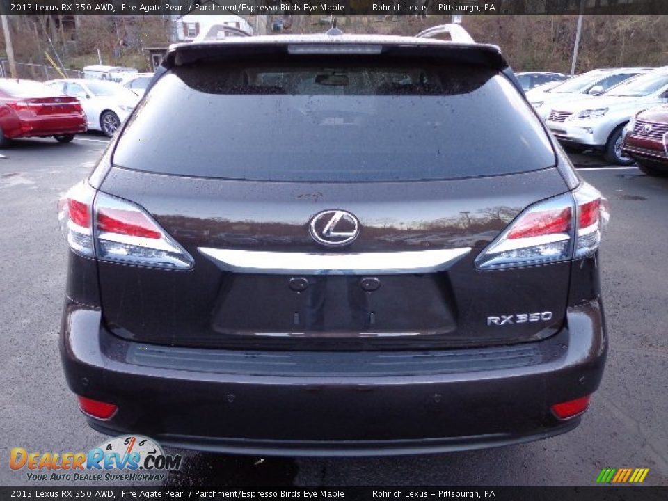 2013 Lexus RX 350 AWD Fire Agate Pearl / Parchment/Espresso Birds Eye Maple Photo #3