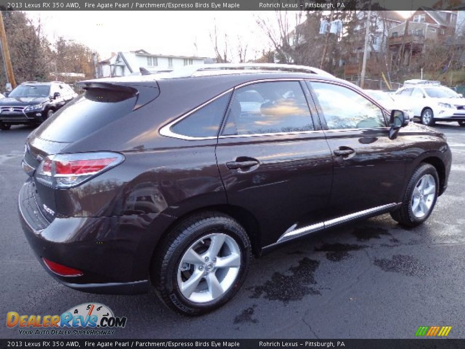 2013 Lexus RX 350 AWD Fire Agate Pearl / Parchment/Espresso Birds Eye Maple Photo #4