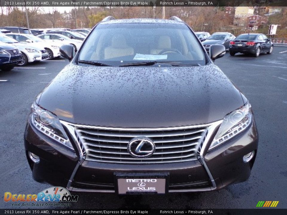 2013 Lexus RX 350 AWD Fire Agate Pearl / Parchment/Espresso Birds Eye Maple Photo #7