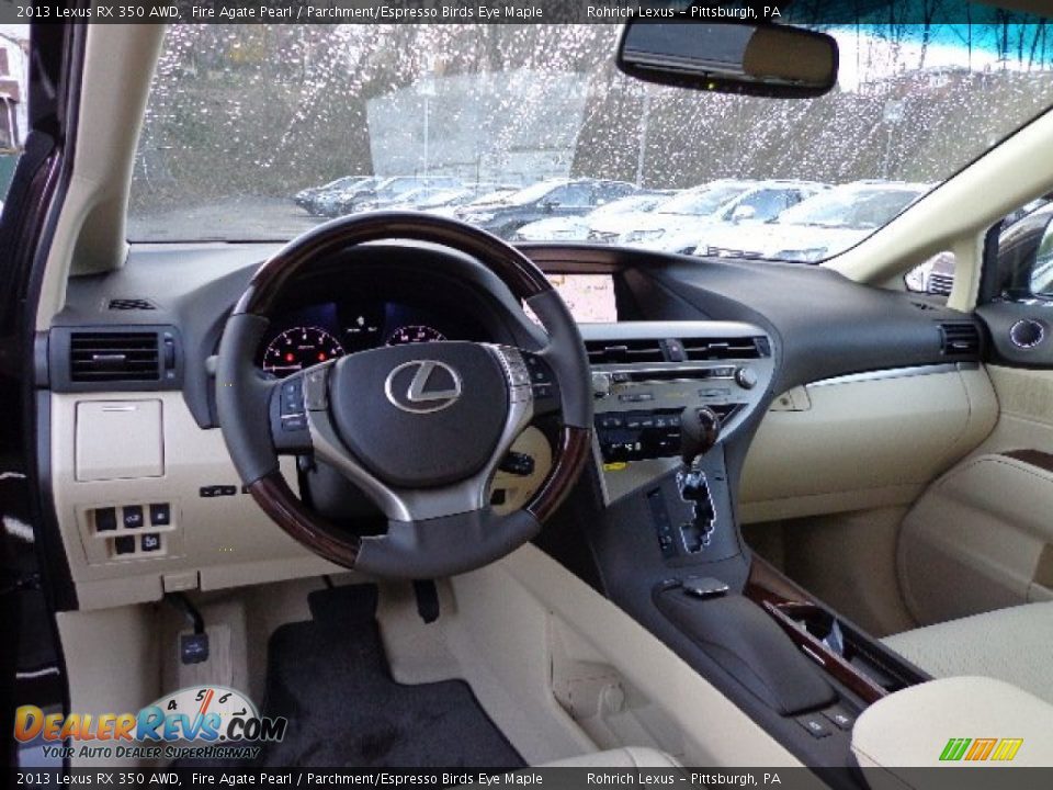 2013 Lexus RX 350 AWD Fire Agate Pearl / Parchment/Espresso Birds Eye Maple Photo #12