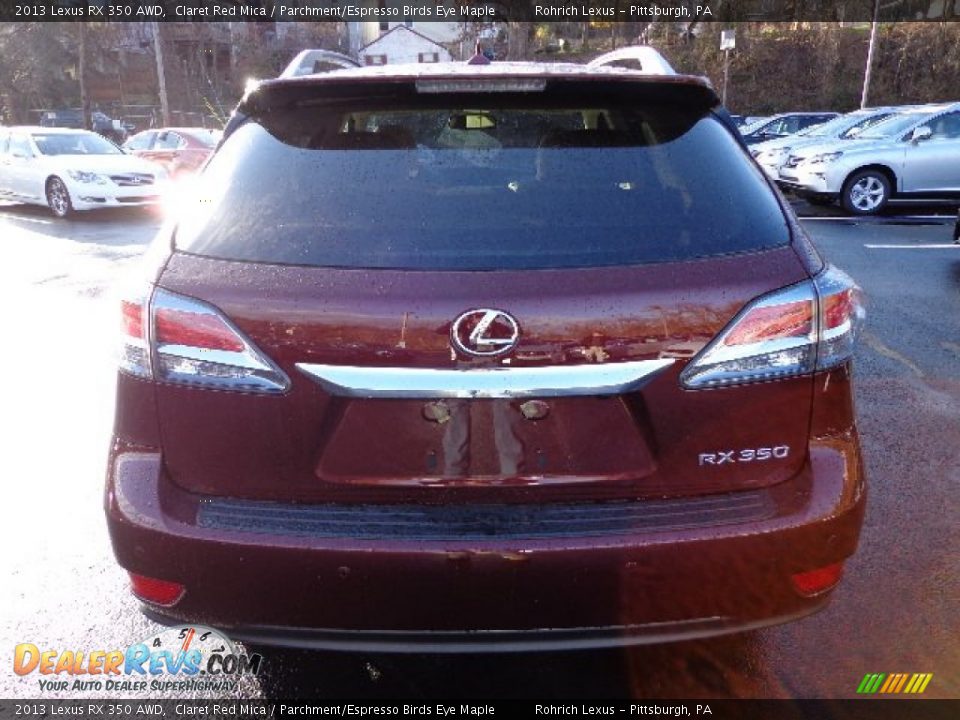 2013 Lexus RX 350 AWD Claret Red Mica / Parchment/Espresso Birds Eye Maple Photo #3