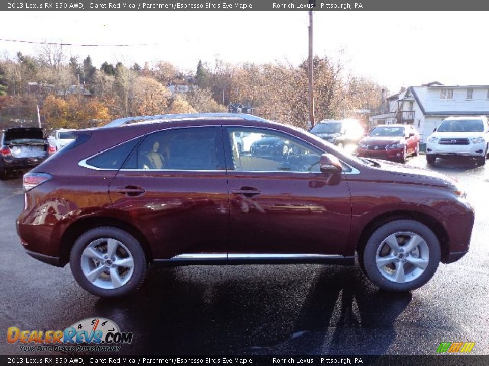 2013 Lexus RX 350 AWD Claret Red Mica / Parchment/Espresso Birds Eye Maple Photo #5