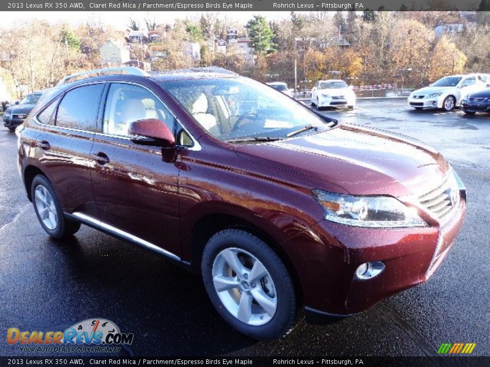 2013 Lexus RX 350 AWD Claret Red Mica / Parchment/Espresso Birds Eye Maple Photo #6